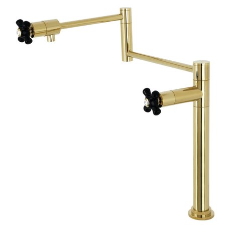 KINGSTON BRASS Deck Mount Pot Filler, Polished Brass KS4702PKX